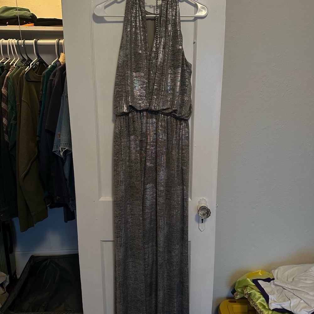 Vince Camuto Shimmering Silver Dress